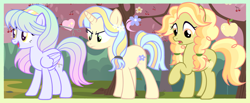 Size: 1280x528 | Tagged: safe, artist:vi45, oc, oc only, earth pony, pegasus, pony, unicorn, g4, female, mare