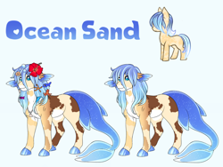 Size: 1920x1440 | Tagged: safe, artist:malinraf1615, oc, oc:ocean sand, earth pony, pony, female, flower, flower in hair, mare, solo