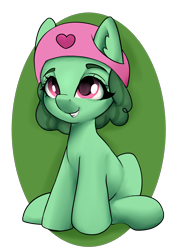 Size: 3000x4000 | Tagged: safe, artist:dumbwoofer, slide rule, earth pony, pony, g5, ear fluff, female, filly, foal, hat, simple background, sitting, smiling, solo, transparent background