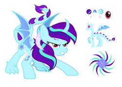 Size: 2437x1741 | Tagged: safe, artist:sleepymoss, oc, oc only, hybrid, 2022, angry, base used, female, interspecies offspring, magical lesbian spawn, offspring, parent:princess ember, parent:starlight glimmer, parents:starember, simple background, solo, transparent background