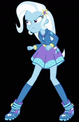 Size: 1214x1863 | Tagged: safe, artist:cutler1228, edit, edited screencap, screencap, trixie, human, equestria girls, g4, angry, black background, female, not a vector, simple background, solo