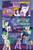 Size: 1920x2948 | Tagged: safe, artist:alexdti, rarity, twilight sparkle, oc, oc:aqua lux, oc:brainstorm (alexdti), oc:purple creativity, oc:star logic, oc:warm focus, alicorn, angel, devil, pony, comic:quest for friendship retold, g4, clothes, library, magic, one ear down, shoulder angel, shoulder devil, swimsuit, trident, twilight sparkle (alicorn), twilight's castle, twilight's castle library