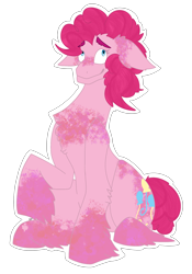 Size: 1750x2500 | Tagged: safe, artist:barebonevulture, pinkie pie, earth pony, pony, g4, female, simple background, solo, transparent background