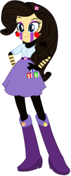 Size: 569x1405 | Tagged: safe, artist:ajosterio, rarity, equestria girls, g4, belt, boots, clothes, high heel boots, shirt, shoes, simple background, skirt, solo, transparent background