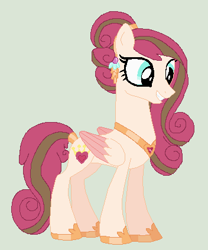 Size: 352x424 | Tagged: safe, artist:piggybeat, oc, oc only, oc:sweetheart, pegasus, pony, g4, base used, concave belly, female, mare, offspring, parent:pound cake, parent:princess flurry heart, parents:poundflurry, simple background, slender, thin