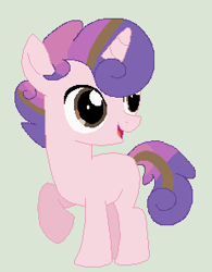 Size: 232x298 | Tagged: safe, artist:piggybeat, oc, oc only, oc:cosmic star, pony, unicorn, g4, base used, colt, foal, male, offspring, parent:pound cake, parent:princess flurry heart, parents:poundflurry, simple background, solo, turned head
