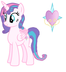 Size: 764x832 | Tagged: safe, artist:majocraft-670, princess flurry heart, alicorn, pony, g4, base used, female, mare, older, older flurry heart, simple background, solo, white background