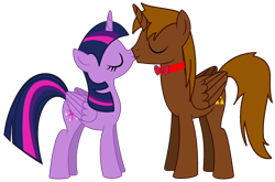 Size: 2592x1715 | Tagged: safe, artist:durpy, artist:gurugrendo, artist:taionafan369, artist:vianethgamermusic, editor:taionafan369, twilight sparkle, oc, oc:ben mare, oc:ben valorheart, oc:benjamin maregillian, alicorn, earth pony, pony, series:the chronicles of nyx, series:the next generation, series:the nyxian alliance, g4, alicorn oc, alicornified, base artist:vianethgamermusic, base used, base:vianethgamermusic, bencorn, bowtie, canon x oc, collar, duo, duo male and female, earth pony oc, female, horn, husband and wife, kiss on the lips, kissing, male, male alicorn oc, male and female, male earth pony oc, mare, prince and princess, race swap, ship:benlight, shipping, simple background, stallion, stallion oc, transparent background, triforce, twilight sparkle (alicorn), wings