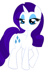 Size: 774x1032 | Tagged: safe, artist:alicehedgewolf, rarity, pony, unicorn, g4, female, looking at you, mare, raised hoof, simple background, smiling, smirk, solo, transparent background, vector