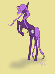 Size: 2000x2700 | Tagged: safe, artist:allieflendor, oc, oc only, earth pony, pony, high res, long legs, rearing, solo