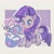 Size: 1600x1600 | Tagged: safe, artist:yangxingdyx, rarity, pony, unicorn, g4, abstract background, cute, female, mare, raribetes, scissors, smiling, solo, sparkles
