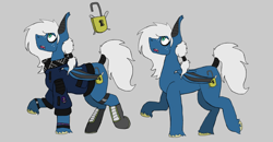 Size: 1920x997 | Tagged: safe, artist:homicidal doktor, oc, oc only, oc:cutpurse, bat pony, pony, bat pony oc, clothes, digital art, reference sheet, solo