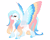 Size: 4800x3800 | Tagged: safe, artist:gigason, oc, oc:sky trim, pony, cloven hooves, colored wings, female, magical lesbian spawn, mare, multicolored wings, offspring, parent:princess celestia, parent:sassy saddles, simple background, solo, transparent background, wings