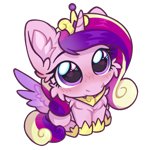 Size: 1000x1000 | Tagged: safe, artist:dorkmark, princess cadance, alicorn, pony, g4, blushing, chibi, cute, cutedance, female, heart, heart eyes, looking at you, mare, simple background, solo, spread wings, transparent background, weapons-grade cute, wingding eyes, wings
