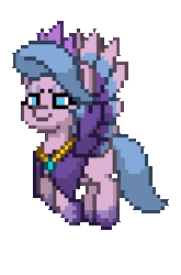 Size: 180x272 | Tagged: safe, queen haven, pegasus, pony, pony town, g5, animated, crown, female, flying, jewelry, mare, necklace, pixel art, regalia, simple background, sprite, transparent background