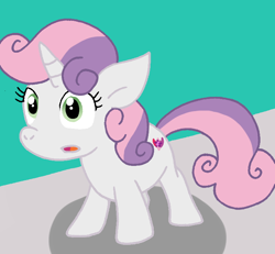 Size: 728x672 | Tagged: safe, artist:cmara, sweetie belle, pony, unicorn, g4, female, filly, foal, solo