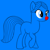 Size: 545x549 | Tagged: safe, artist:durpy, artist:spitfirethepegasusfan39, earth pony, pony, g4, adult blank flank, base used, blank flank, blue background, male, mr. men, mr. men little miss, mr. perfect, ponified, raised hoof, raised leg, red nose, simple background, solo, stallion