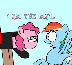 Size: 3351x3023 | Tagged: safe, artist:professorventurer, part of a set, pinkie pie, rainbow dash, comic:the mail, g4, faic, mailbox