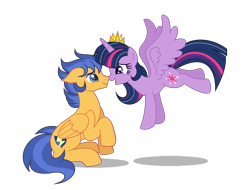 Size: 2540x1932 | Tagged: safe, artist:lilaclavender27, flash sentry, twilight sparkle, alicorn, pegasus, pony, g4, female, hearts and hooves day, male, mare, ship:flashlight, shipping, simple background, stallion, straight, transparent background, twilight sparkle (alicorn)