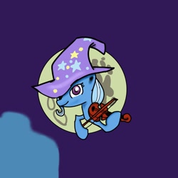 Size: 1378x1378 | Tagged: safe, trixie, pony, g4, moon, ponified, simple background, witch