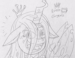 Size: 2225x1708 | Tagged: safe, artist:pinkamena_exe, queen chrysalis, changeling, changeling queen, g4, solo, traditional art