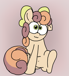 Size: 3023x3351 | Tagged: safe, artist:professorventurer, oc, oc:buttermuffin, pony, :3, chest fluff, chubby, one ear down, solo