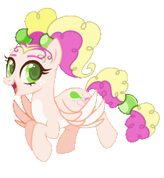 Size: 1332x1445 | Tagged: safe, artist:mychelle, oc, oc only, oc:surprise party, pegasus, pony, animated, female, gif, mare, simple background, solo, transparent background