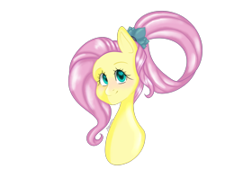Size: 2224x1668 | Tagged: safe, artist:shqnnyhere, fluttershy, pegasus, pony, g4, bust, female, simple background, solo, transparent background