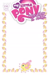Size: 2063x3131 | Tagged: safe, idw, official comic, fluttershy, pegasus, pony, g4, official, comic cover, cover, female, mare, my little pony logo