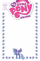 Size: 2063x3131 | Tagged: safe, idw, official comic, princess luna, alicorn, pony, g4, my little pony micro-series, official, comic cover, cover, female, mare, my little pony logo, s1 luna