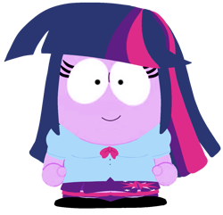 Size: 1175x1135 | Tagged: safe, artist:anyahmed, twilight sparkle, human, equestria girls, g4, female, simple background, solo, south park, transparent background
