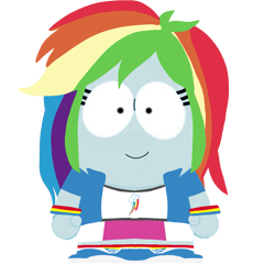 Size: 1175x1135 | Tagged: safe, artist:anyahmed, rainbow dash, human, equestria girls, g4, female, simple background, solo, south park, transparent background