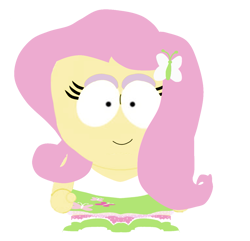 Size: 1175x1135 | Tagged: safe, artist:anyahmed, fluttershy, human, equestria girls, g4, female, simple background, solo, south park, transparent background