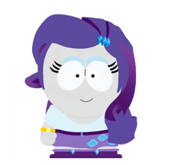 Size: 1175x1135 | Tagged: safe, artist:anyahmed, rarity, human, equestria girls, g4, female, simple background, solo, south park, style emulation, transparent background