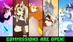 Size: 3269x1872 | Tagged: safe, artist:sunny way, pony, anthro, advertisement, advertising, any gender, any species, art, artwork, commission, commission open, commission slot, commissions open, digital art, fit, furry, reminder, slender, thin