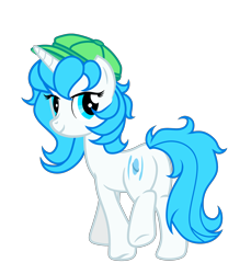Size: 3154x3438 | Tagged: safe, artist:equestria secret guard, oc, oc only, oc:blueblaze stardust, pony, unicorn, butt, female, hat, high res, horn, looking at you, looking back, mare, plot, rear view, simple background, smiling, solo, transparent background, unicorn oc, walking