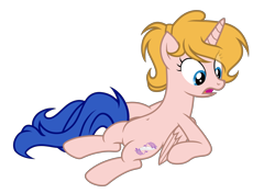 Size: 5772x4058 | Tagged: safe, artist:equestria secret guard, oc, oc only, oc:milia, alicorn, pony, alicorn oc, belly button, female, horn, lying down, mare, on back, open mouth, pony oc, simple background, transparent background, wings