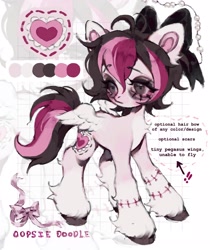 Size: 1718x2048 | Tagged: safe, artist:p0nyplanet, oc, oc only, pegasus, pony, color palette, eyelashes, full body, ref, reference sheet, solo