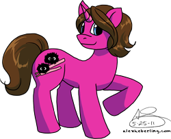 Size: 2452x1991 | Tagged: dead source, safe, artist:alex-heberling, pony, unicorn, female, mare, marzgurl, ponified, raised hoof, simple background, smiling, solo, tgwtg, transparent background