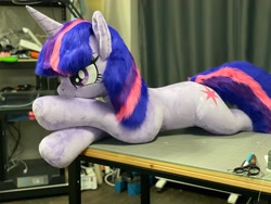 Size: 4032x3024 | Tagged: safe, artist:megatarot, twilight sparkle, pony, unicorn, g4, female, fluffy, high res, irl, life size, photo, plushie, solo