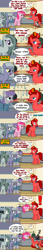 Size: 1571x9045 | Tagged: safe, artist:jasperpie, boulder (g4), limestone pie, marble pie, maud pie, pinkie pie, oc, oc:jasper pie, earth pony, pony, unicorn, g4, boulder, comic, dialogue, female, food, kitchen, male, pie sisters, pizza, pizza box, siblings, sisters, x eyes