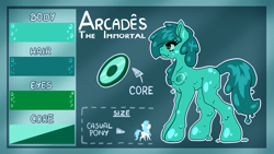 Size: 1920x1080 | Tagged: safe, artist:spectrasus, oc, oc only, oc:arcâdes the immortal, goo, goo pony, original species, pony, height difference, solo