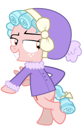 Size: 1952x3001 | Tagged: safe, edit, vector edit, cozy glow, pegasus, pony, g4, bipedal, bipedal leaning, clothes, cozybetes, cute, female, filly, foal, leaning, simple background, smiling, solo, transparent background, vector, winter outfit