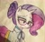 Size: 2185x2000 | Tagged: safe, artist:meowmeows, rarity, pony, unicorn, g4, female, glasses, mare, rarity is not amused, sad, schoolmarm rarity, solo, traditional art, unamused