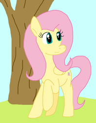 Size: 916x1163 | Tagged: safe, artist:cmara, fluttershy, pegasus, pony, g4, female, solo, tree