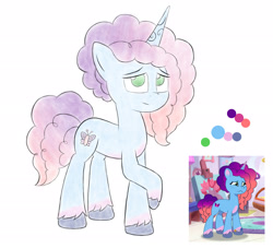 Size: 3081x2802 | Tagged: safe, artist:sheeppony, misty brightdawn, pony, unicorn, g5, my little pony: tell your tale, bracelet, coat markings, colored hooves, crying, cute, female, freckles, friendship bracelet, frown, jewelry, mare, mistybetes, pale belly, rebirth misty, sad, screencap reference, simple background, smiling, socks (coat markings), solo, unshorn fetlocks, wavy mouth, white background