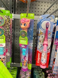 Size: 4032x3024 | Tagged: safe, sunny starscout, earth pony, g5, electric toothbrush, irl, merchandise, photo, toothbrush