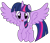 Size: 583x501 | Tagged: safe, artist:noi kincade, twilight sparkle, alicorn, pony, g4, female, flying, horn, mare, simple background, solo, transparent background, twilight sparkle (alicorn), wings