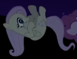 Size: 247x189 | Tagged: safe, screencap, fluttershy, pegasus, pony, g4, season 2, the return of harmony, cropped, discorded, faic, female, flutterbitch, fluttercruel, folded wings, grimace, mare, offscreen character, scared, shocked, wings