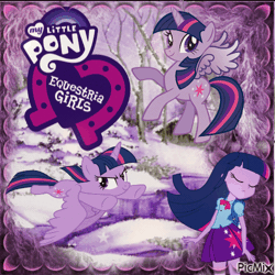 Size: 500x500 | Tagged: artist needed, safe, artist:djseras, edit, editor:marienord59, twilight sparkle, alicorn, pony, equestria girls, g4, my little pony equestria girls, animated, blingee, colored wings, contest entry, equestria girls logo, female, flying, gif, glitter, gradient wings, hair flip, mare, my little pony logo, picmix, stock vector, twilight sparkle (alicorn), wings